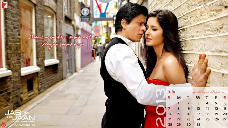 Jab Tak Hai Jaan movie calendar