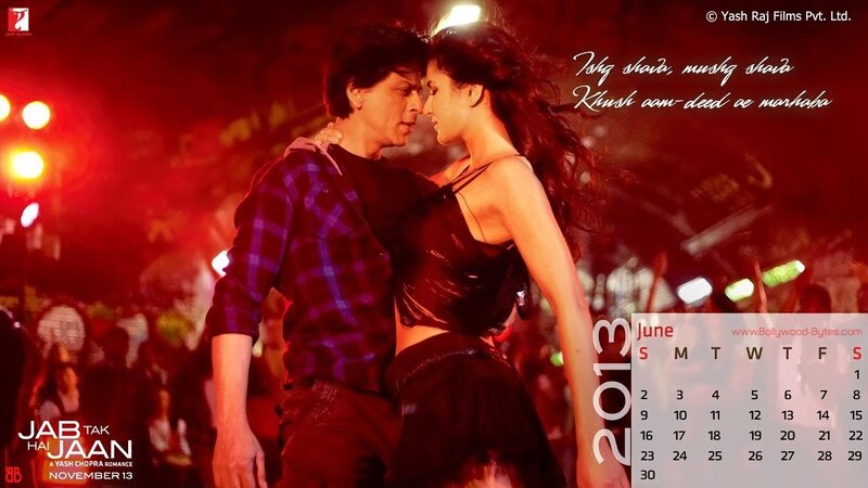 Jab Tak Hai Jaan movie calendar