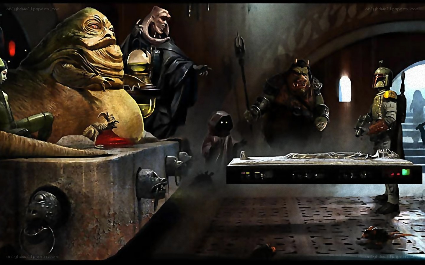 Jabba's throne room scene