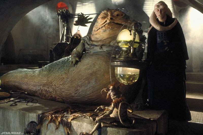 Jabba the Hutt in his palace