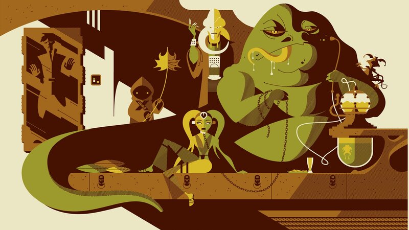 Jabba the Hutt's palace scene