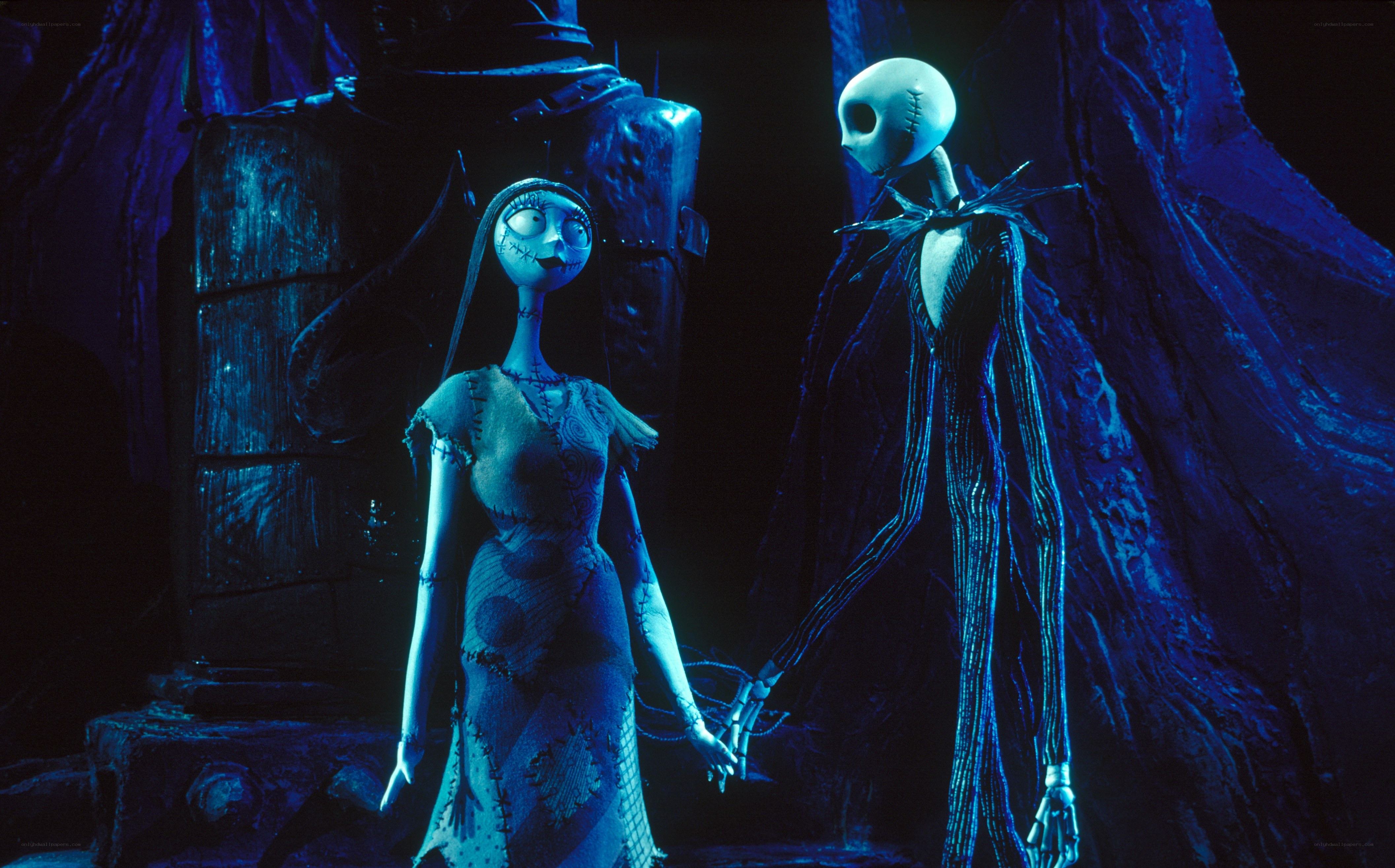 Jack and Sally holding hands
