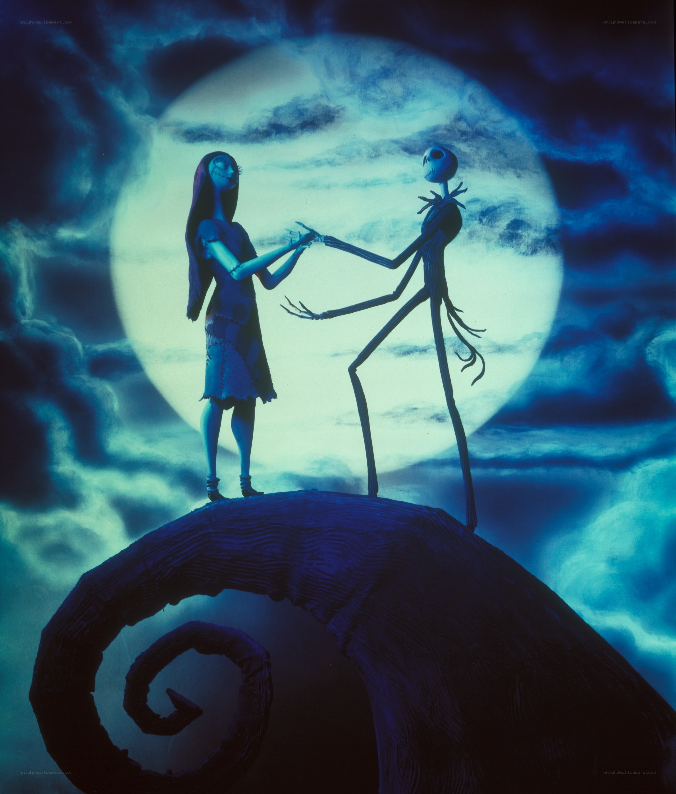 Jack and Sally under the moon