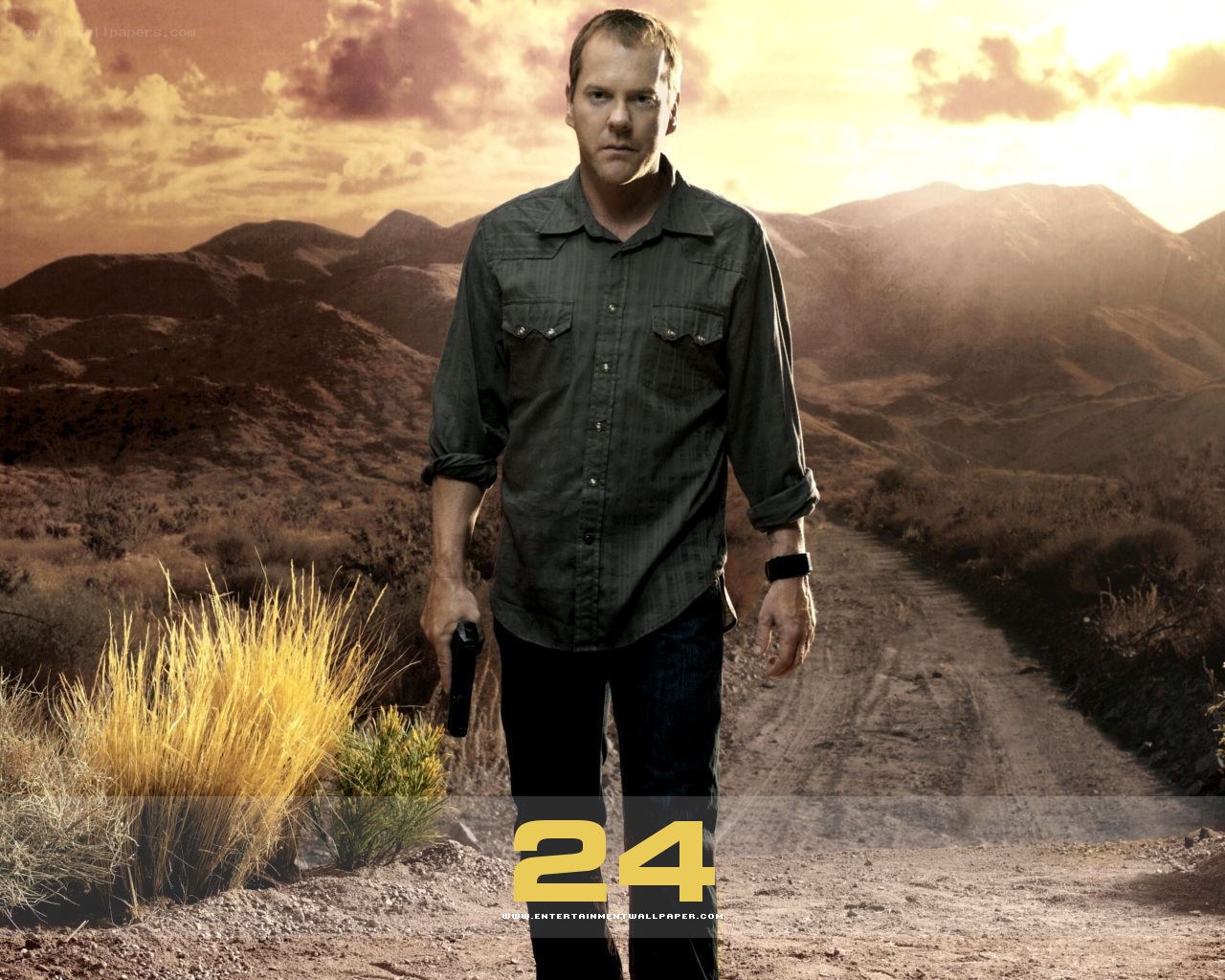 Jack Bauer in desert landscape