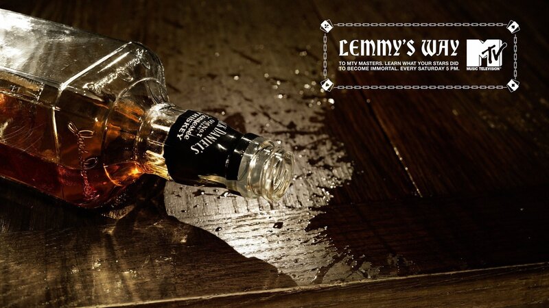 Jack Daniel's bottle on wooden table