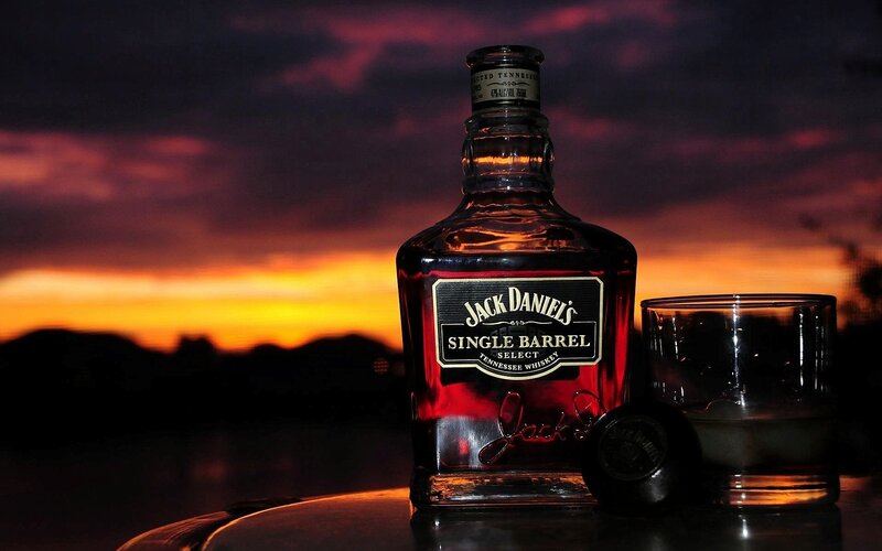 Jack Daniel's Bottle — Red