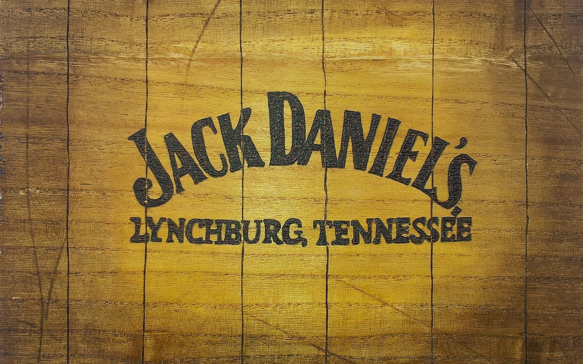 Jack Daniel's logo on wood
