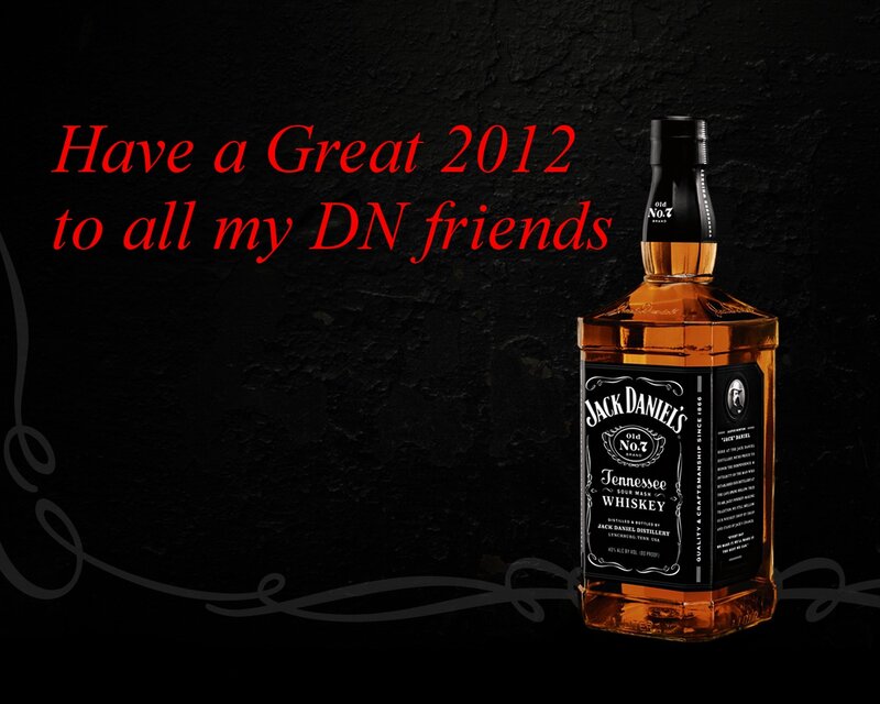 Jack Daniel's Whiskey Bottle — Black, Dramatic, Photograph