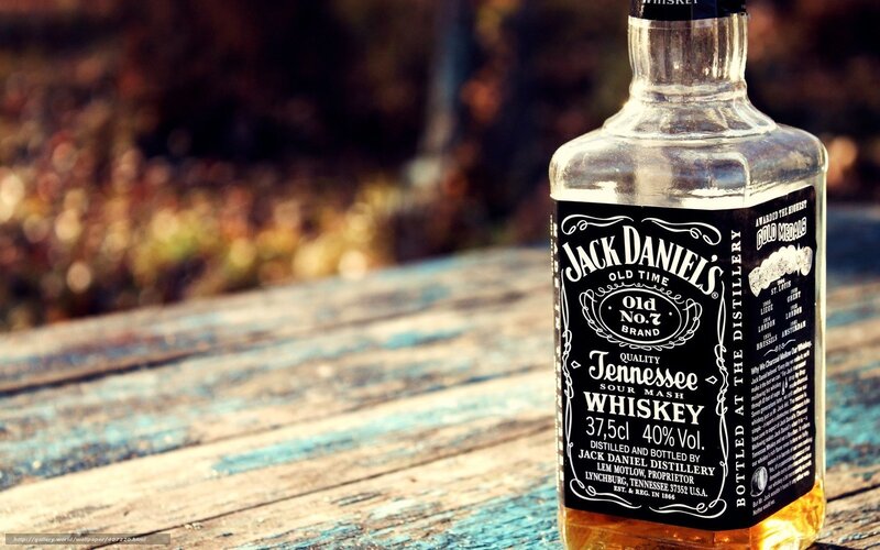Jack Daniel's Whiskey Bottle — Brown, Calm, Afternoon