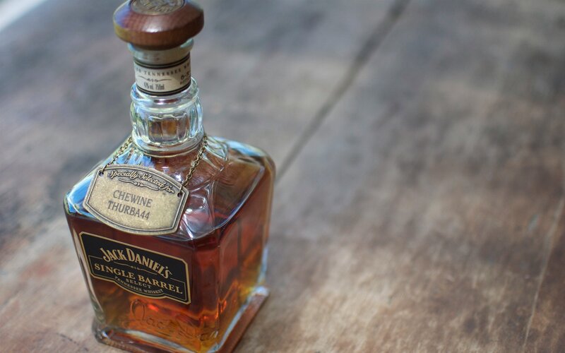 Jack Daniel's Whiskey Bottle — Brown, Calm, Photograph