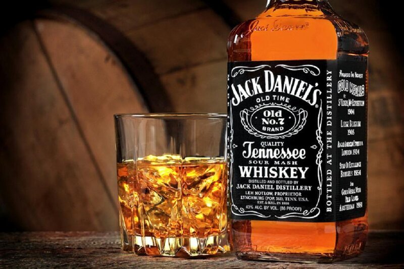 Jack Daniel's Whiskey Bottle — Brown, Dramatic