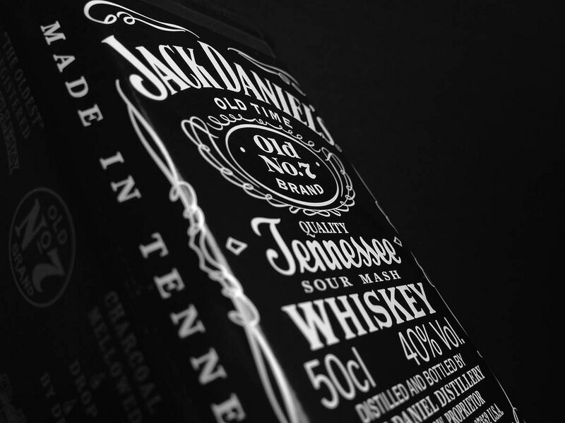 Jack Daniel's Whiskey Bottle — Dramatic