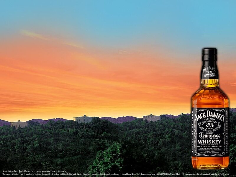 Jack Daniel's Whiskey Bottle — Orange