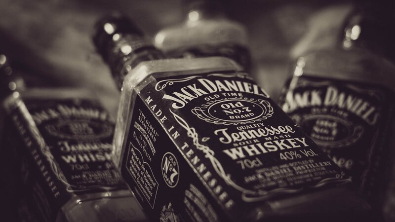 Jack Daniel's whiskey bottles