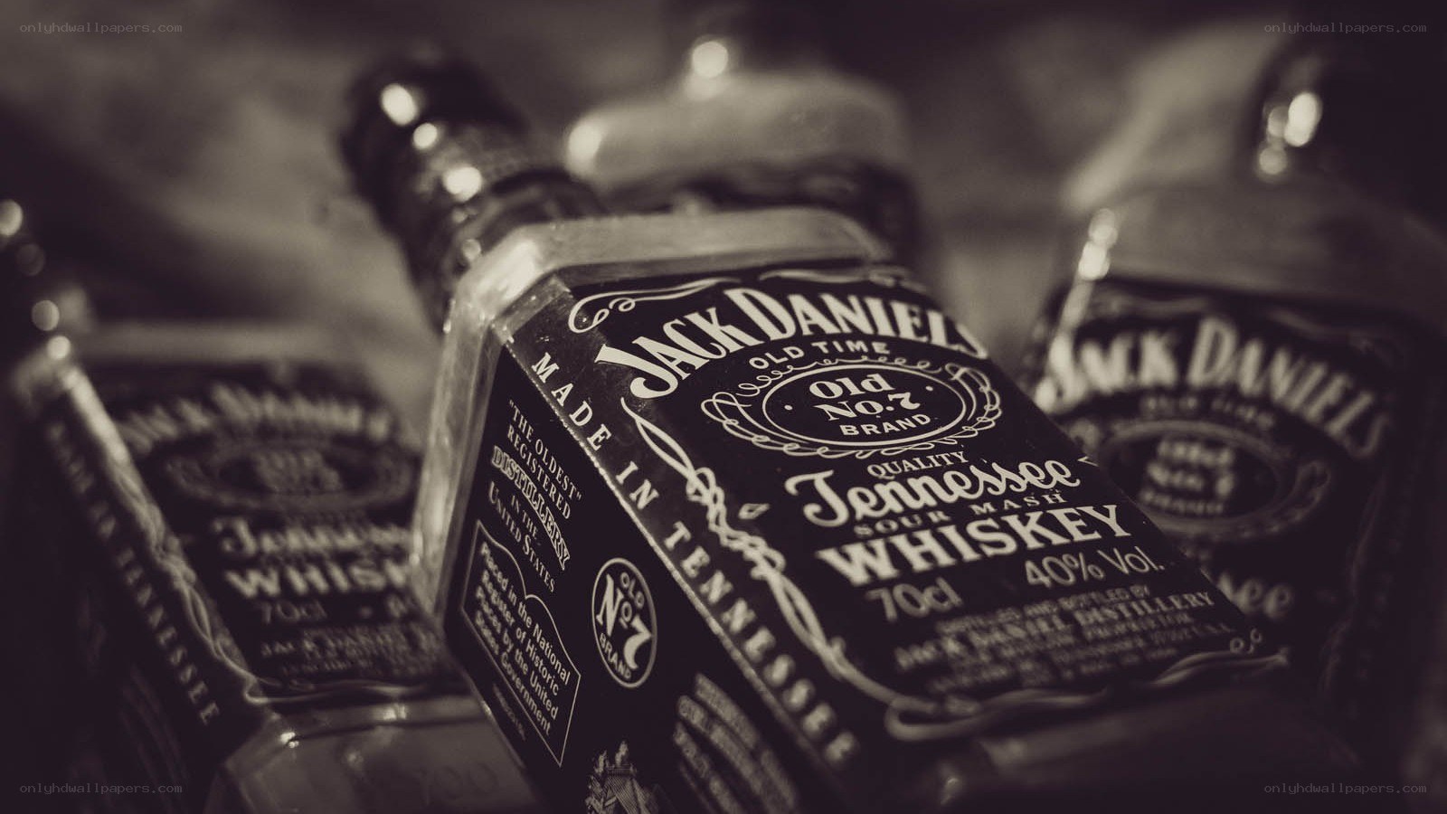 Jack Daniel's whiskey bottles