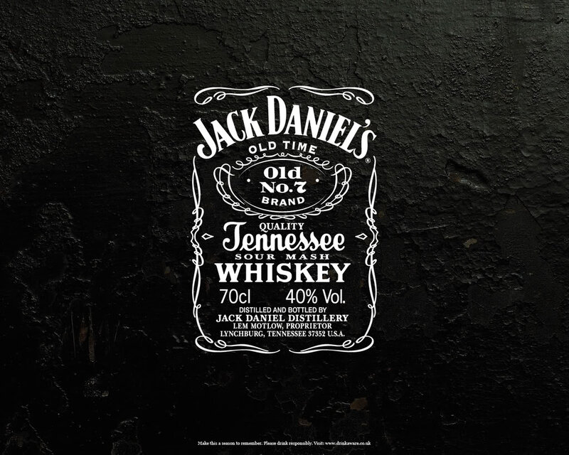 Jack Daniel's Whiskey Label — Black