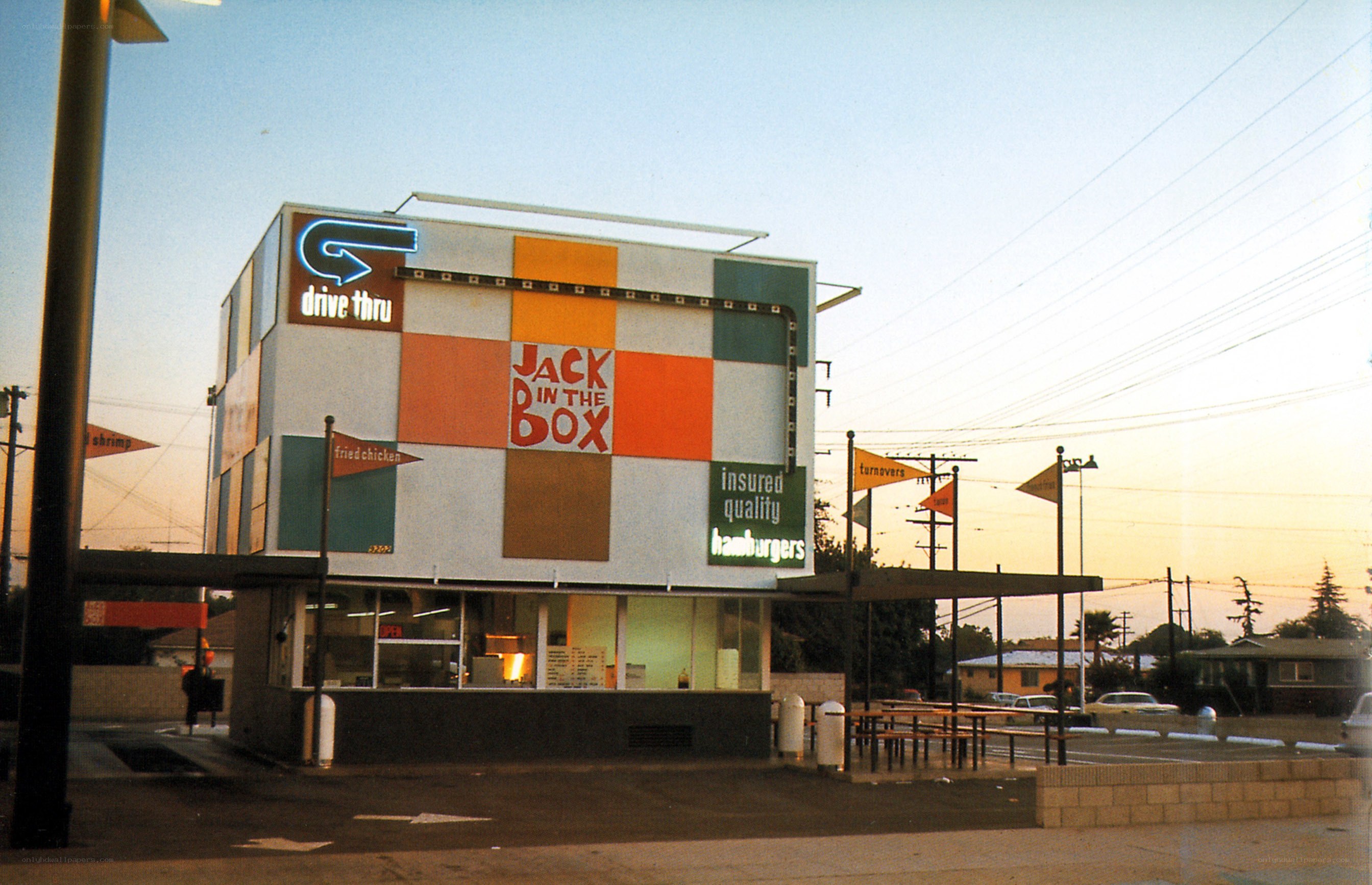 Jack in the Box restaurant at dusk