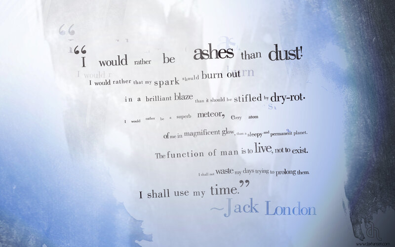 Jack London quote wallpaper