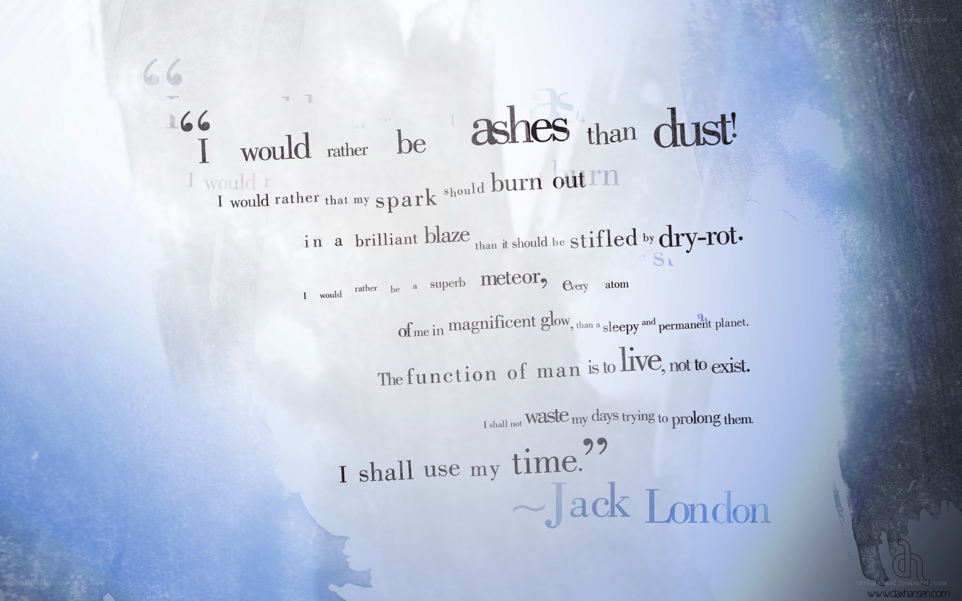 Jack London quote wallpaper