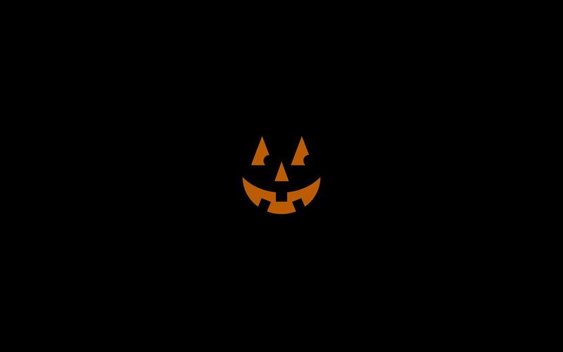 Jack-o'-lantern Face — Black, Spooky, Night
