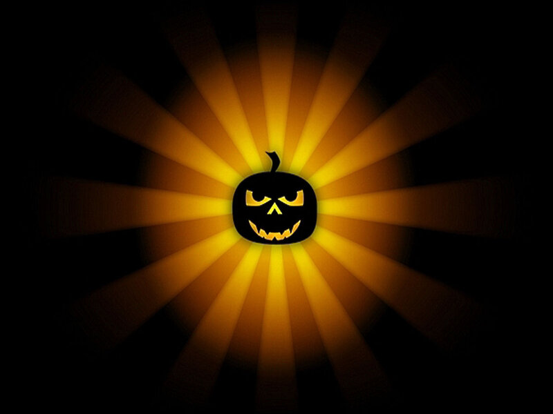 Jack-o'-lantern Pumpkin — Black, Spooky