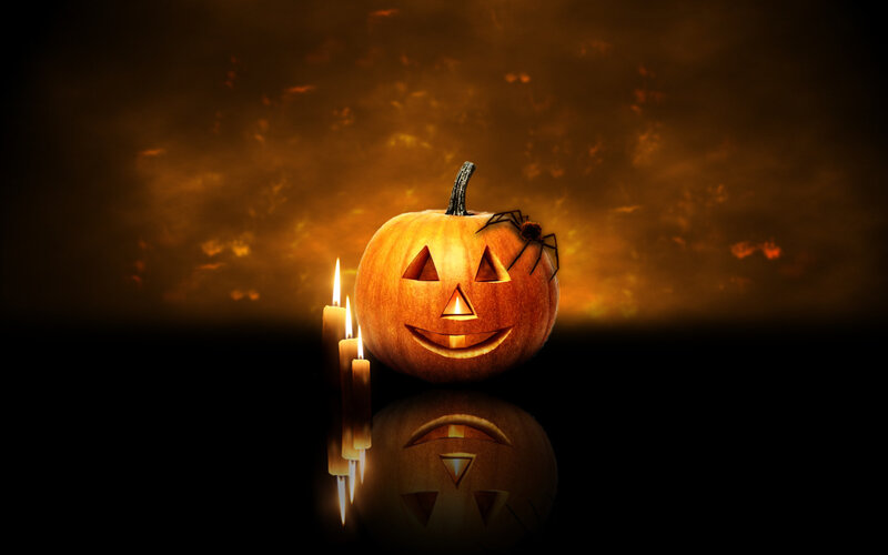 Jack-o'-lantern Pumpkin — Orange, Creepy