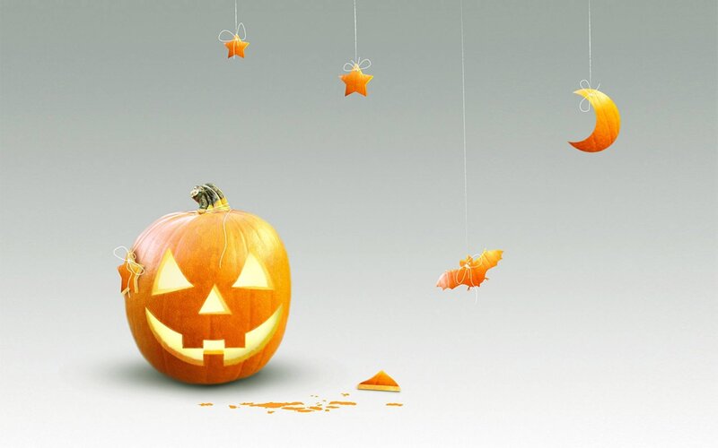 Jack-o'-lantern Pumpkin — Orange, Festive, 3d Render