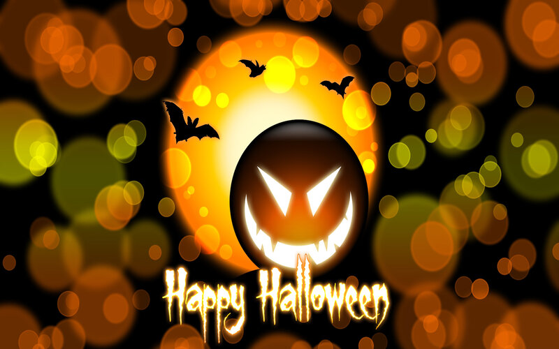 Jack-o'-lantern Pumpkin — Orange, Festive, Night