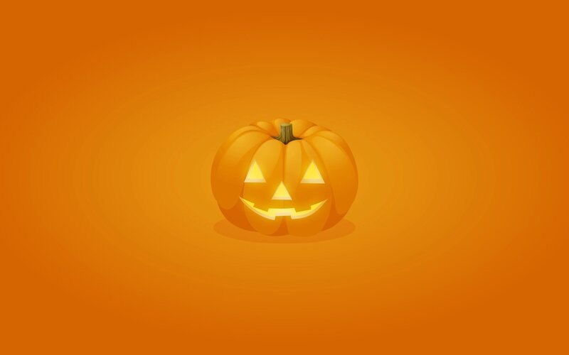 Jack-o'-lantern Pumpkin — Orange, Festive, Vector Art