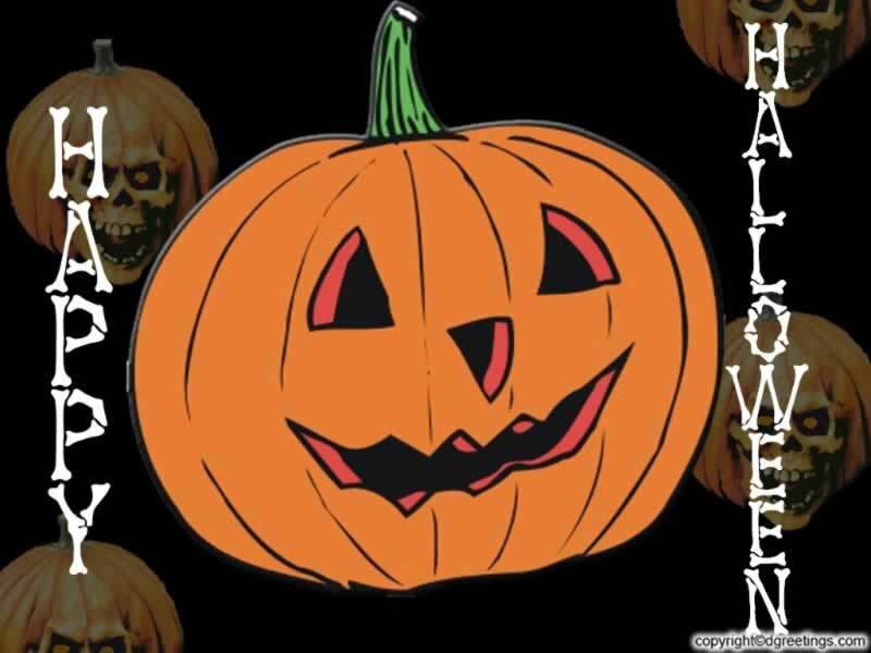 Jack-o'-lantern Pumpkin — Orange, Spooky, Night, Digital Art, Skull