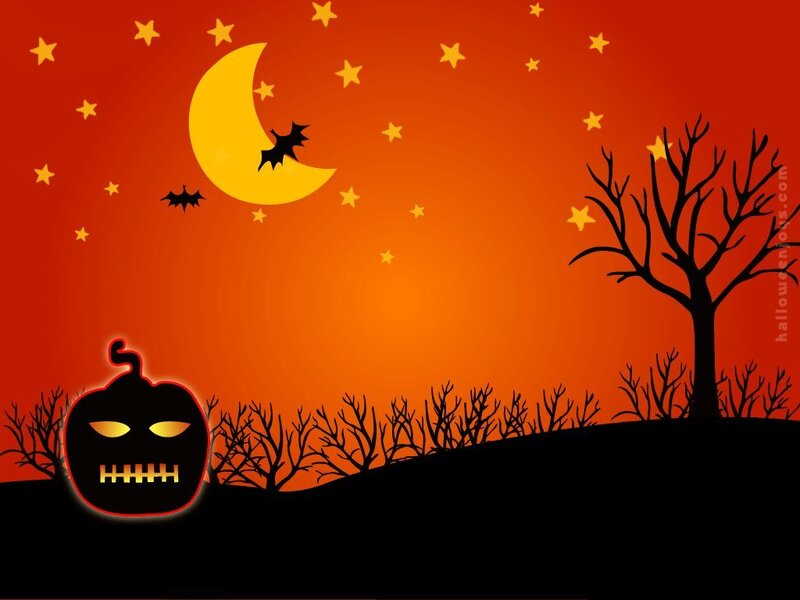 Jack-o'-lantern Pumpkin — Orange, Spooky, Night