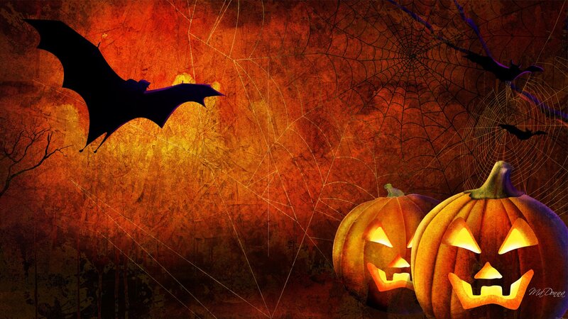 Jack-o'-lantern Pumpkins — Orange, Creepy