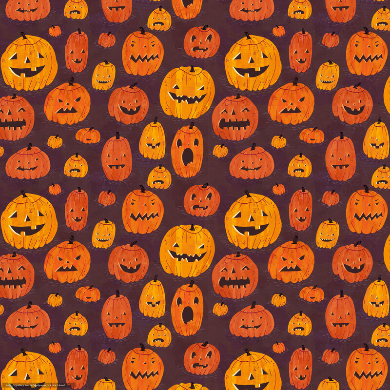 Jack-o'-lantern Pumpkins — Orange, Festive, Night, Illustration, Pumpkin