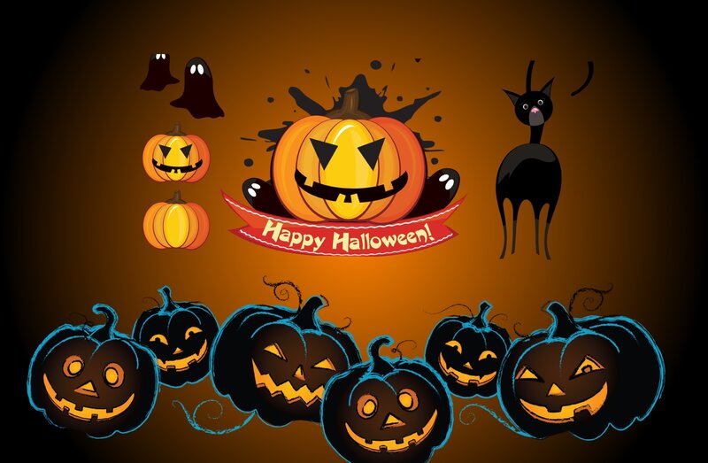 Jack-o'-lanterns and Ghosts