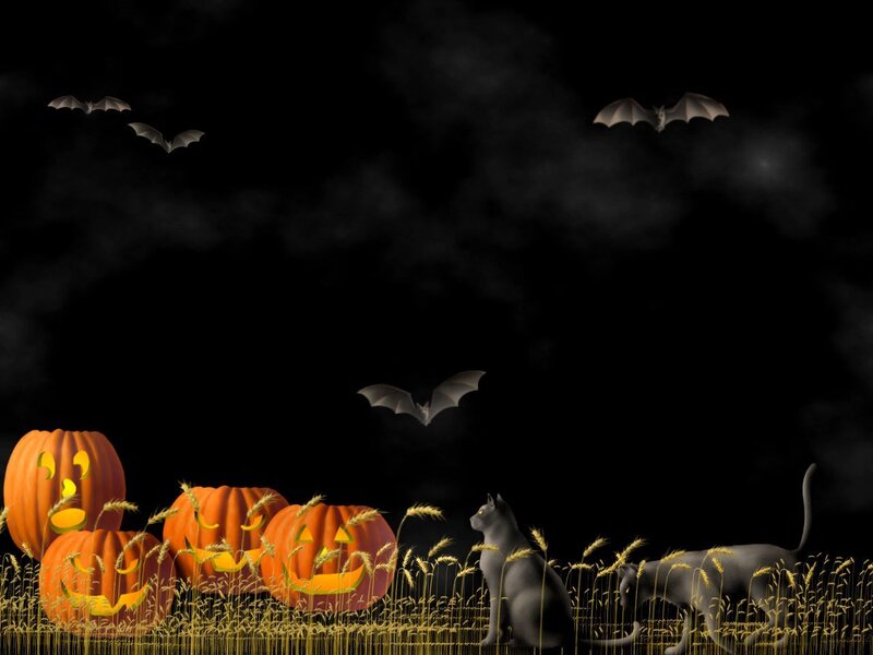 Jack-o'-lanterns in Field