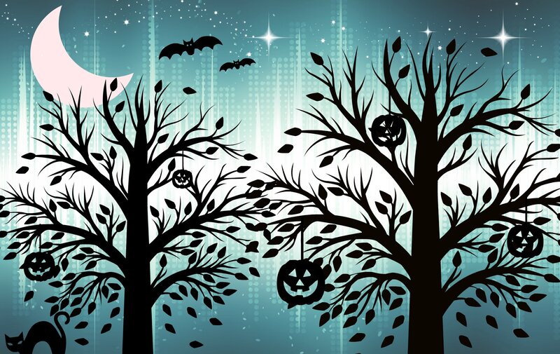 Jack-o'-lanterns in Trees