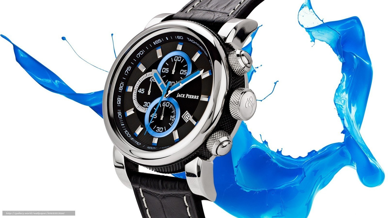 Jack Pierre watch with blue splash