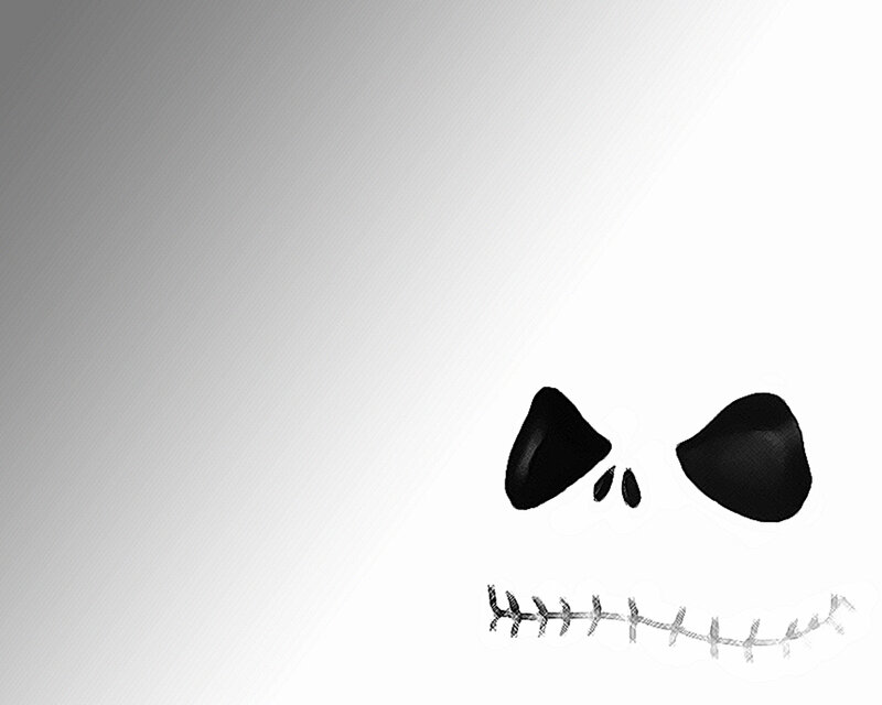 Jack Skellington Face — Black, Creepy, Digital Art, Eyes, Nose