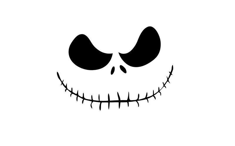 Jack Skellington Face — Black