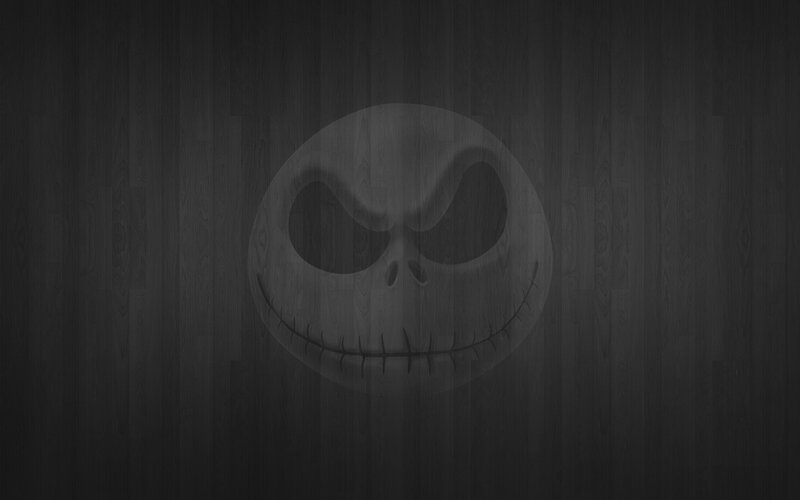Jack Skellington face on wood