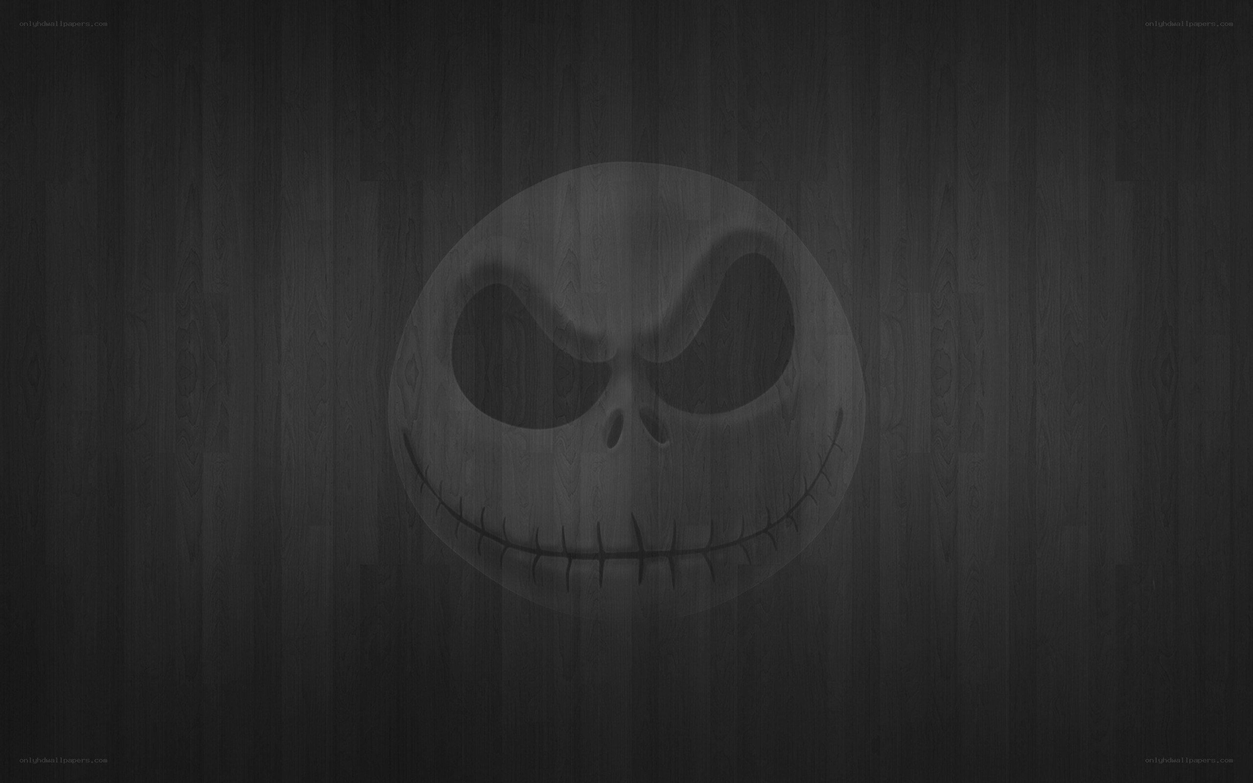 Jack Skellington face on wood