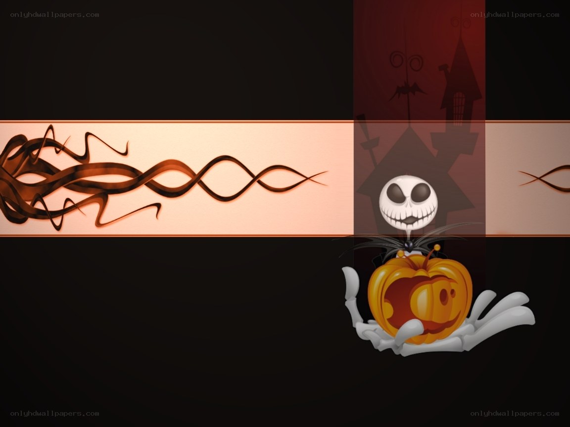 Jack Skellington holding a pumpkin