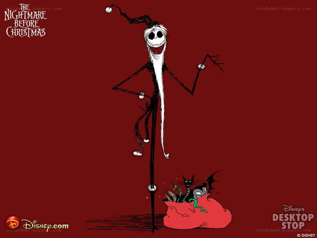 Jack Skellington in Santa hat