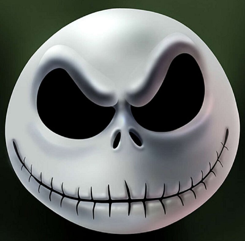 Jack Skellington's Face — White