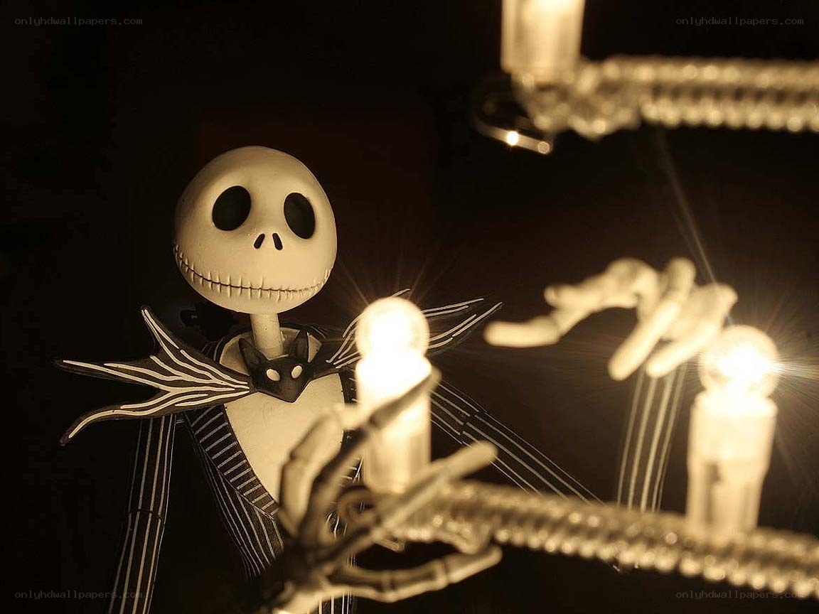 Jack Skellington with candles