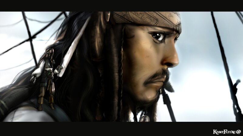 Jack Sparrow Character — Brown, Dramatic