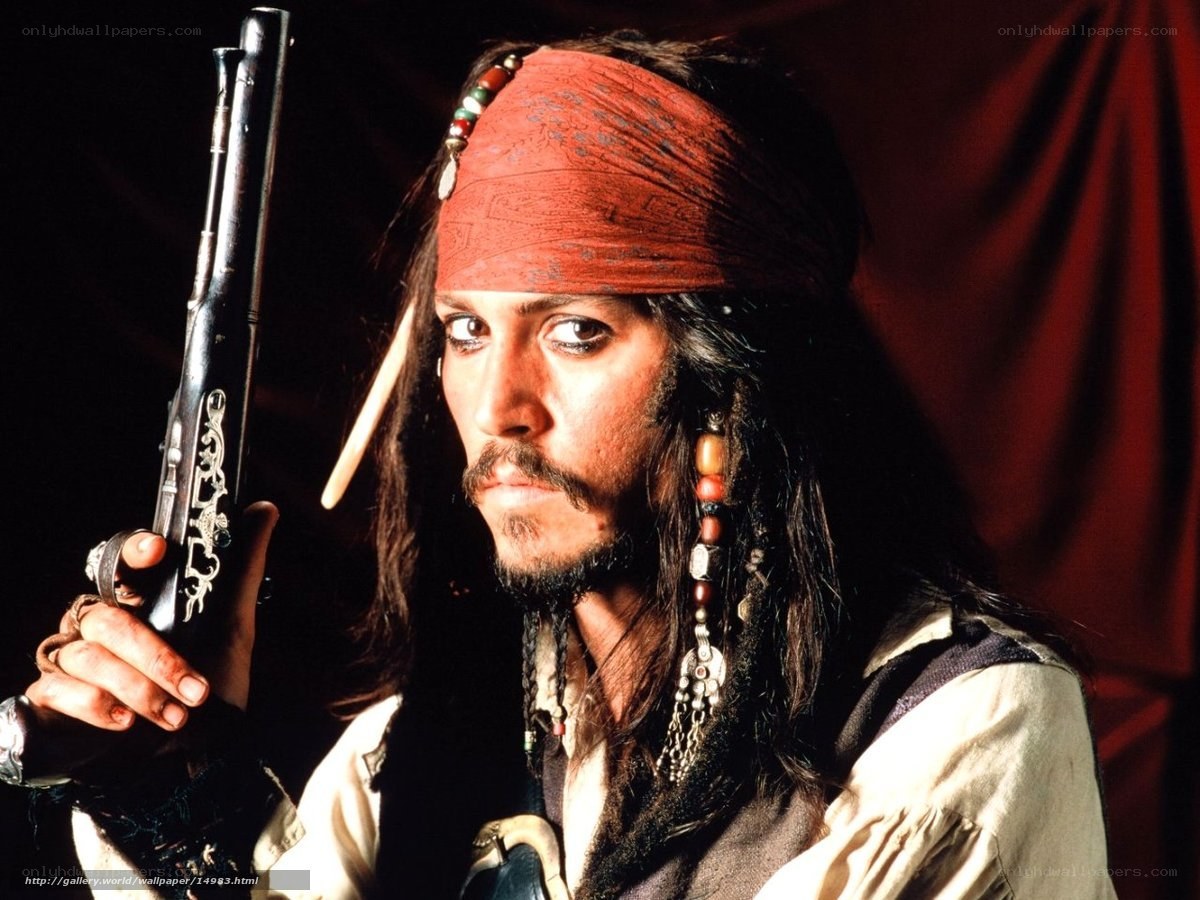 Jack Sparrow holding a pistol