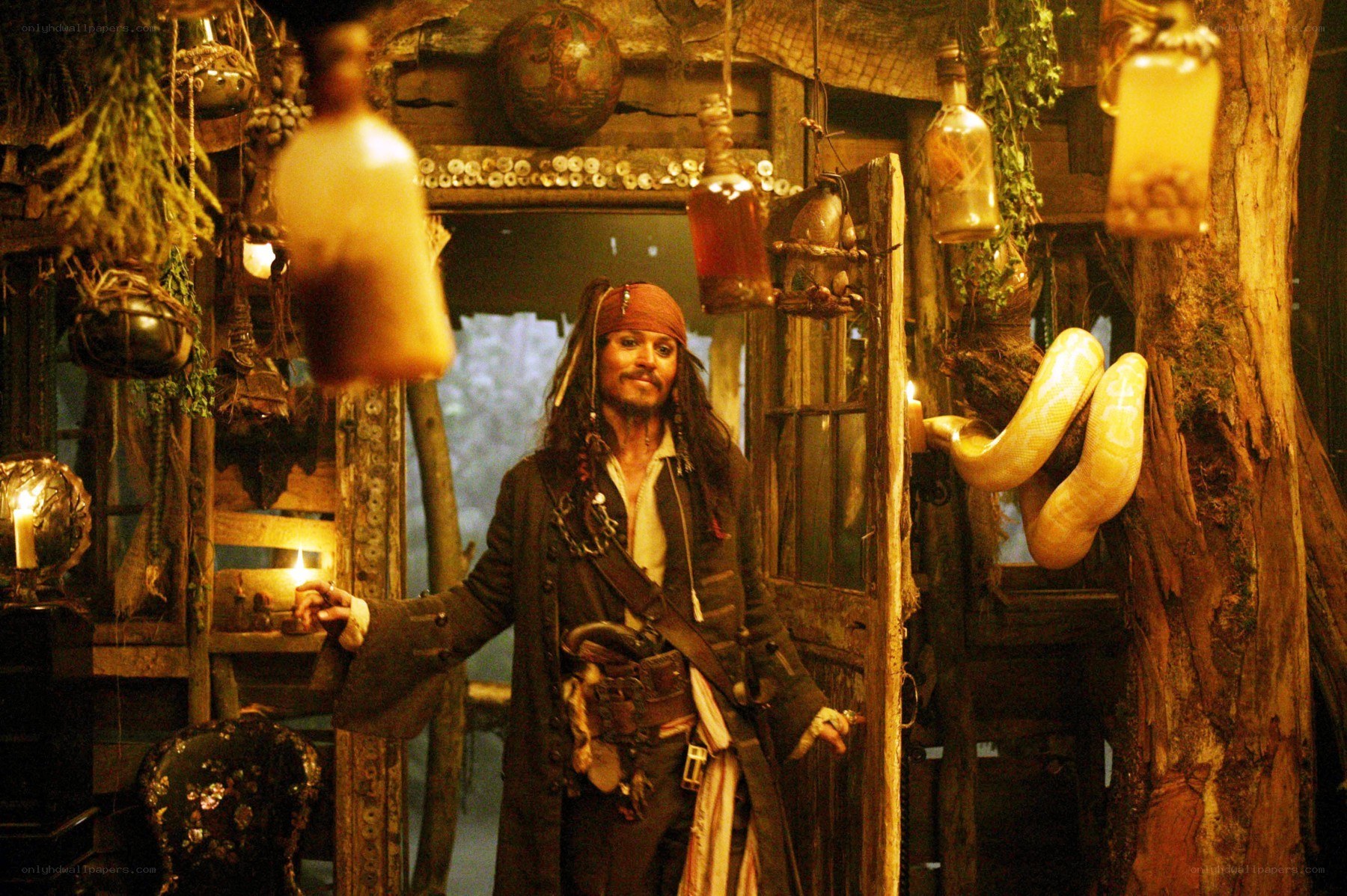 Jack Sparrow in his cabin