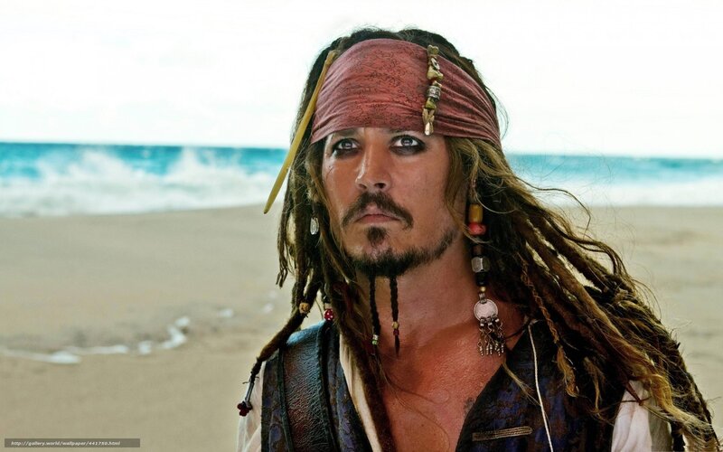 Jack Sparrow on a beach