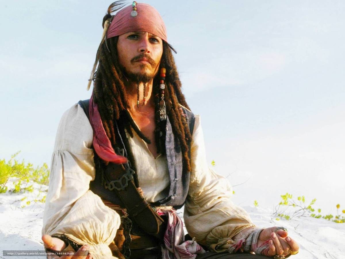 Jack Sparrow on a desert island